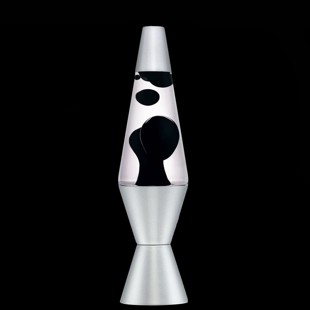 Chrome Black Lava Lamp-